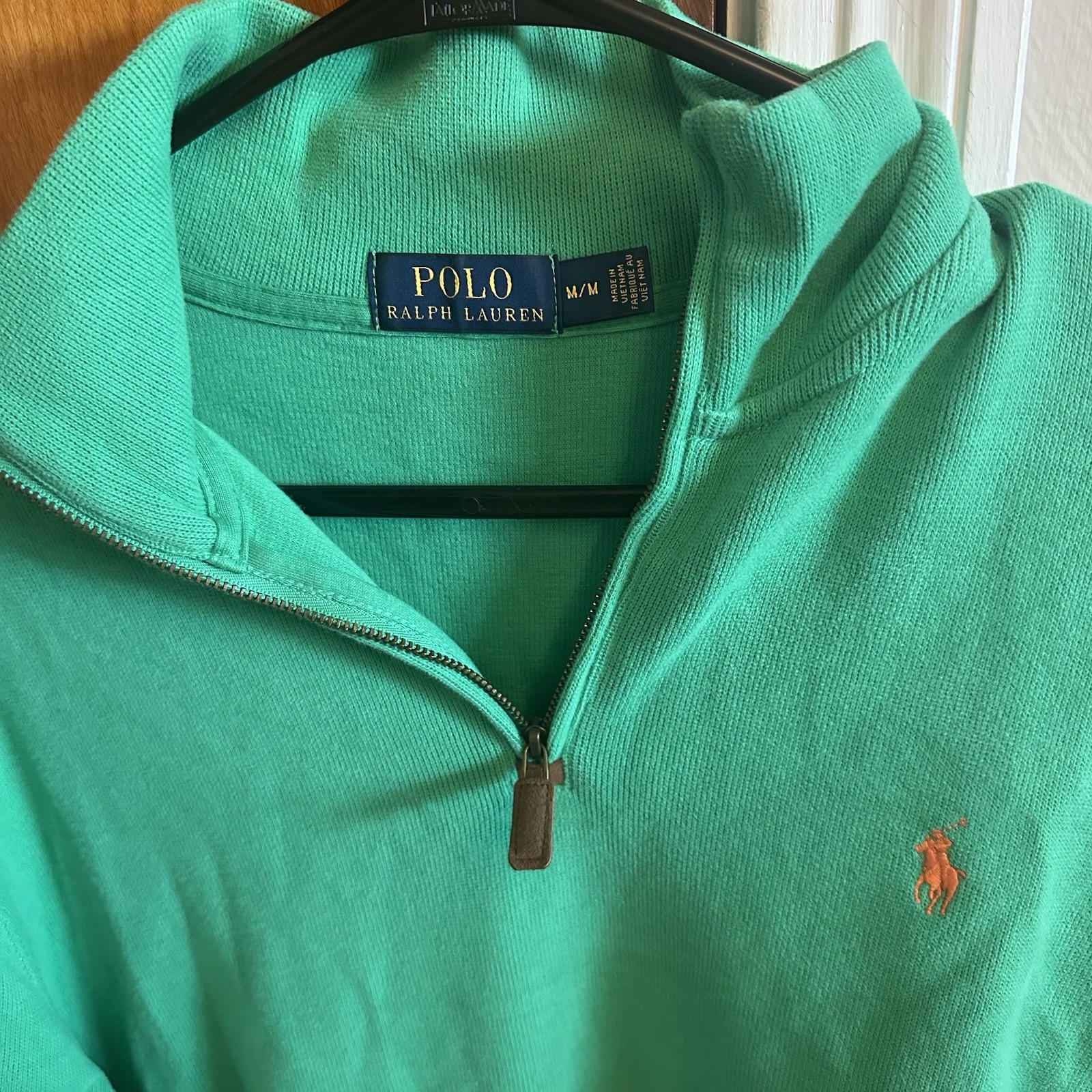 Polo Ralph Lauren Men’s 1/4 Zip Pullover Sweater (green) Medium
