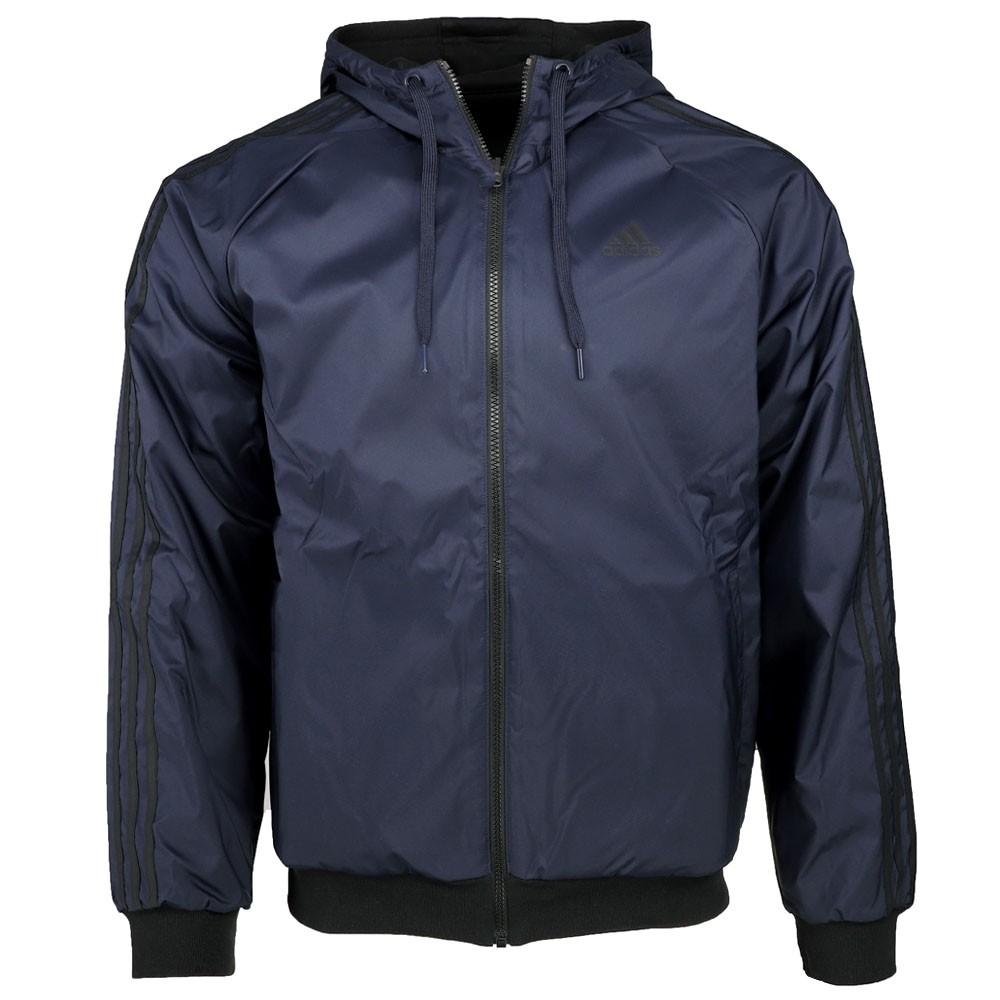 adidas Balance Full Zip Reversible Jacket Mens Blue Casual Athletic Outerwear HS