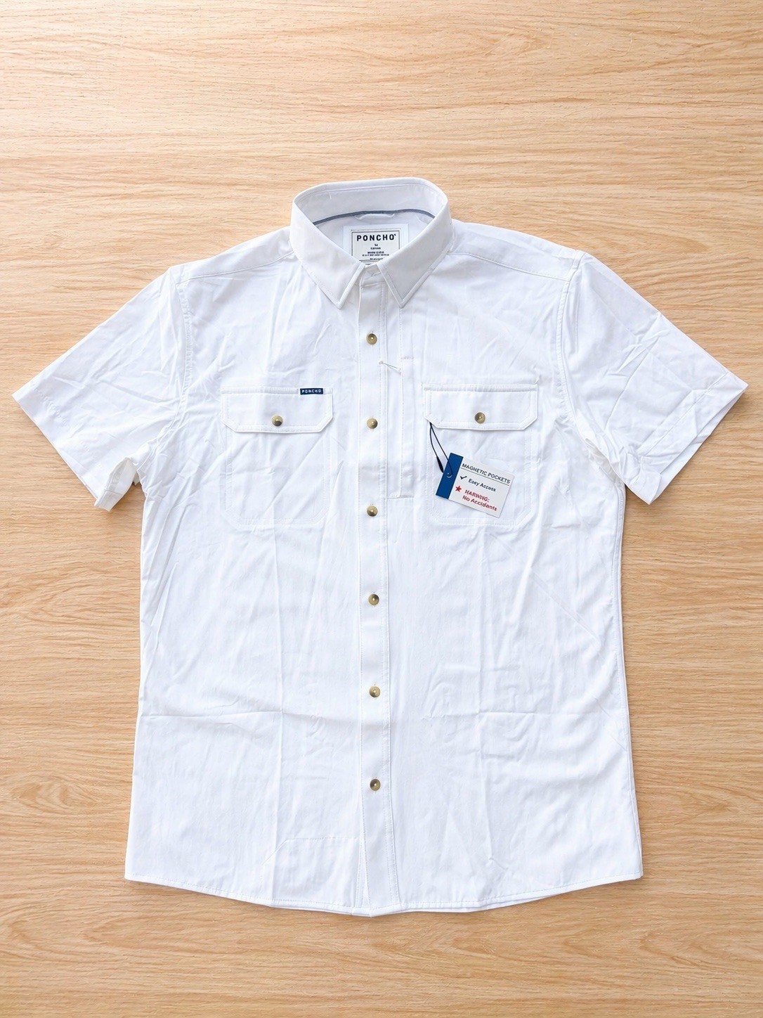 Poncho Men’s Shirt The Salty Dog Short Sleeve 2XL Regular Button Up Vented