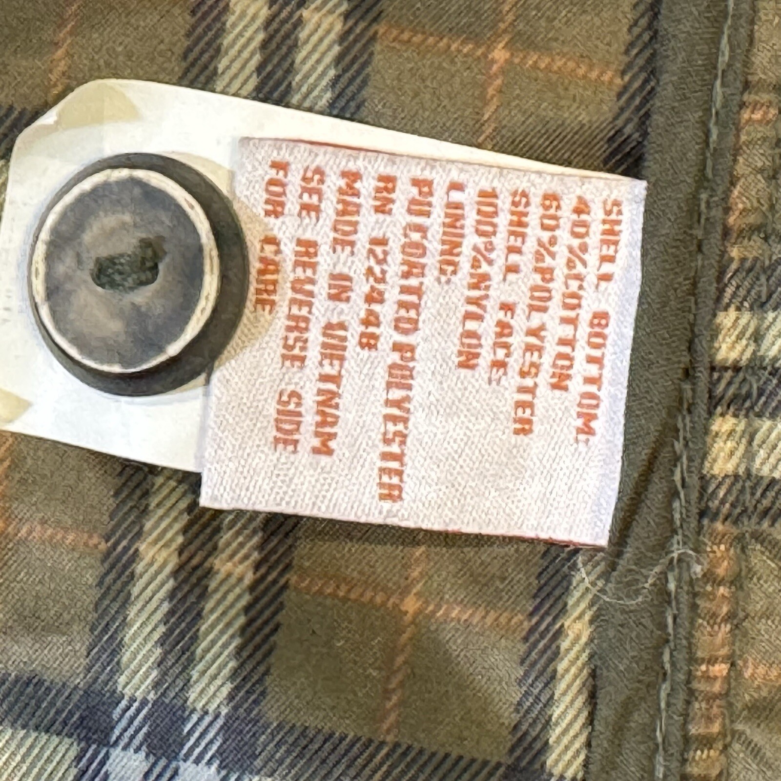 Robert Comstock Vertical Mens Button Up Barn Jacket Brown Sz M Plaid Lining EUC