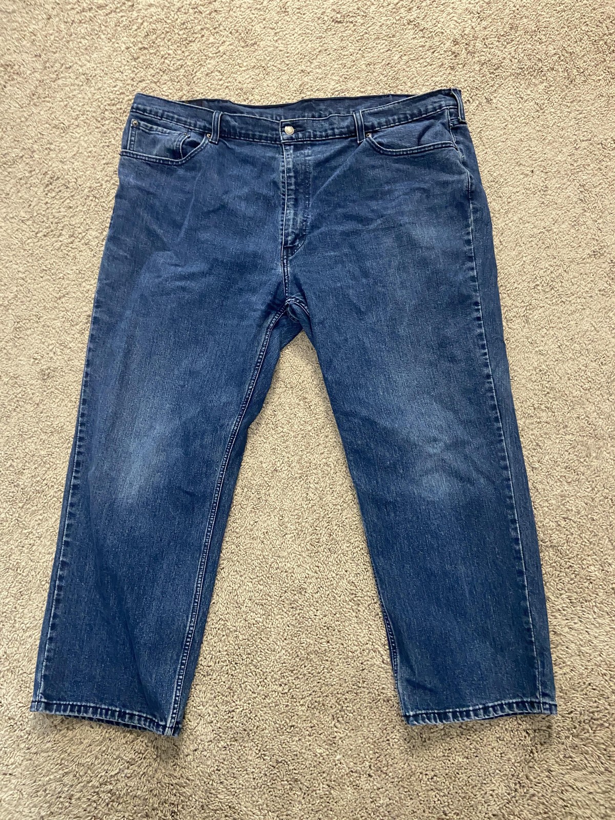Levis 559 Jeans Mens 46×30 Blue Med Wash Relaxed Straight Denim Zip Fly Casual