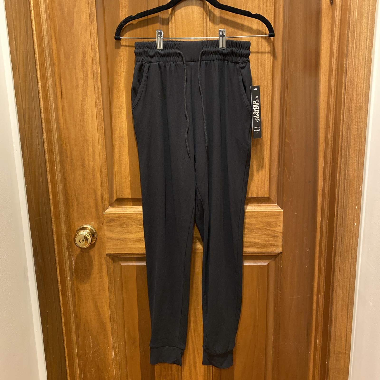 Leggings Depot Black Lightweight Joggers Womens Small Soft Comfy Stretchy Lounge