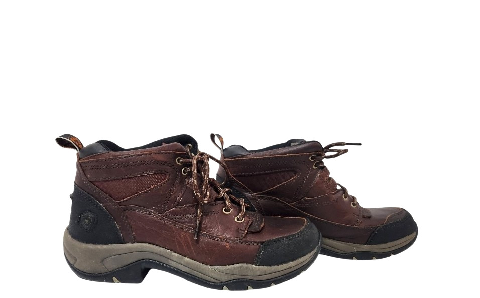 Ariat ATS Terrain Brown Leather Waterproof Ankle Boots Women’s size 8 B