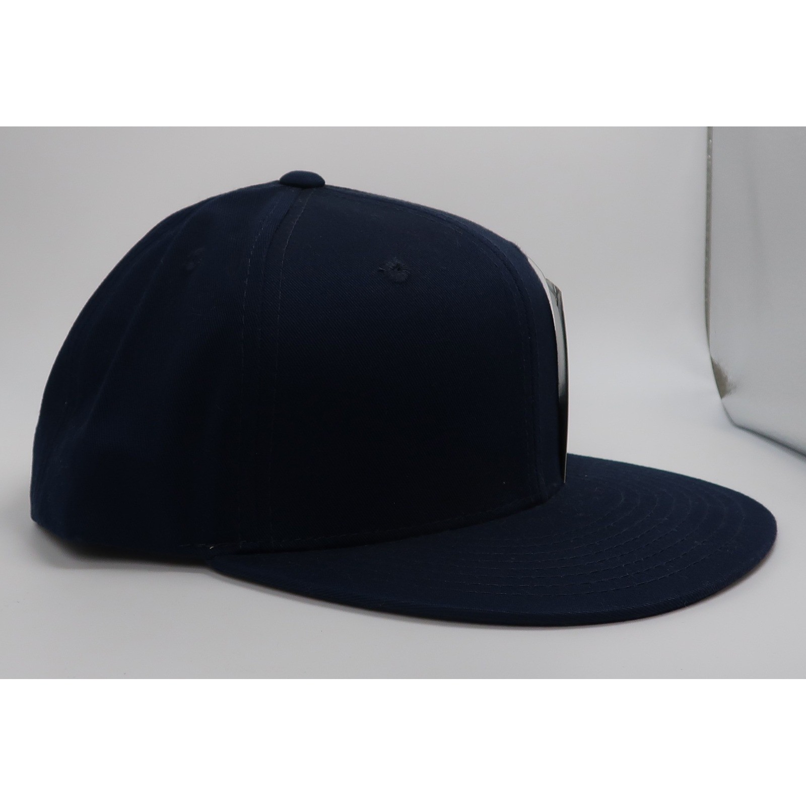 Decky 361 Navy Blue Snapback Hat Flat Bill Blank Baseball Cap Mens One Size NWT