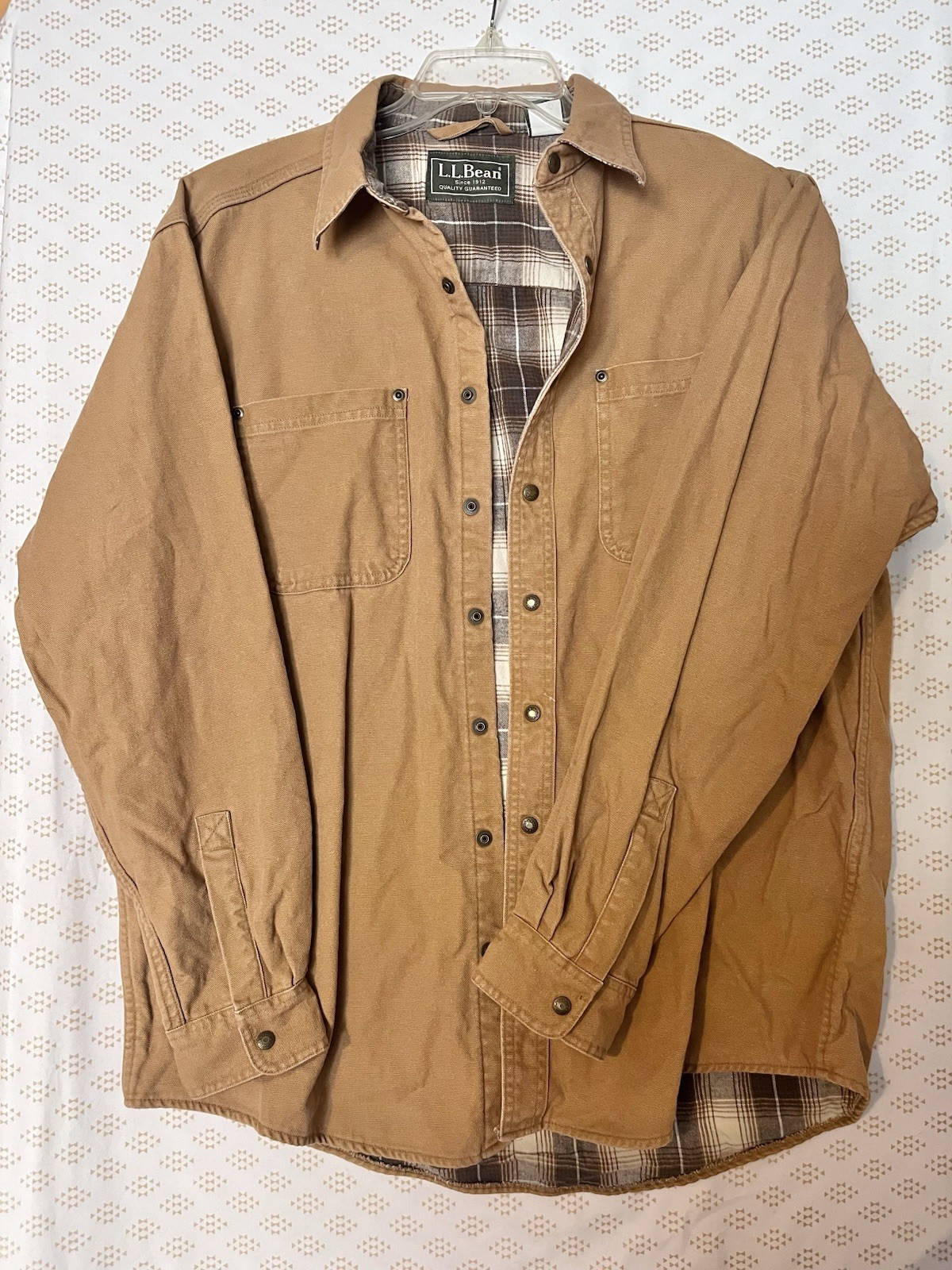 L.L. Bean Duck Canvas Light Jacket Made in Canada Large LLBean LL Bean