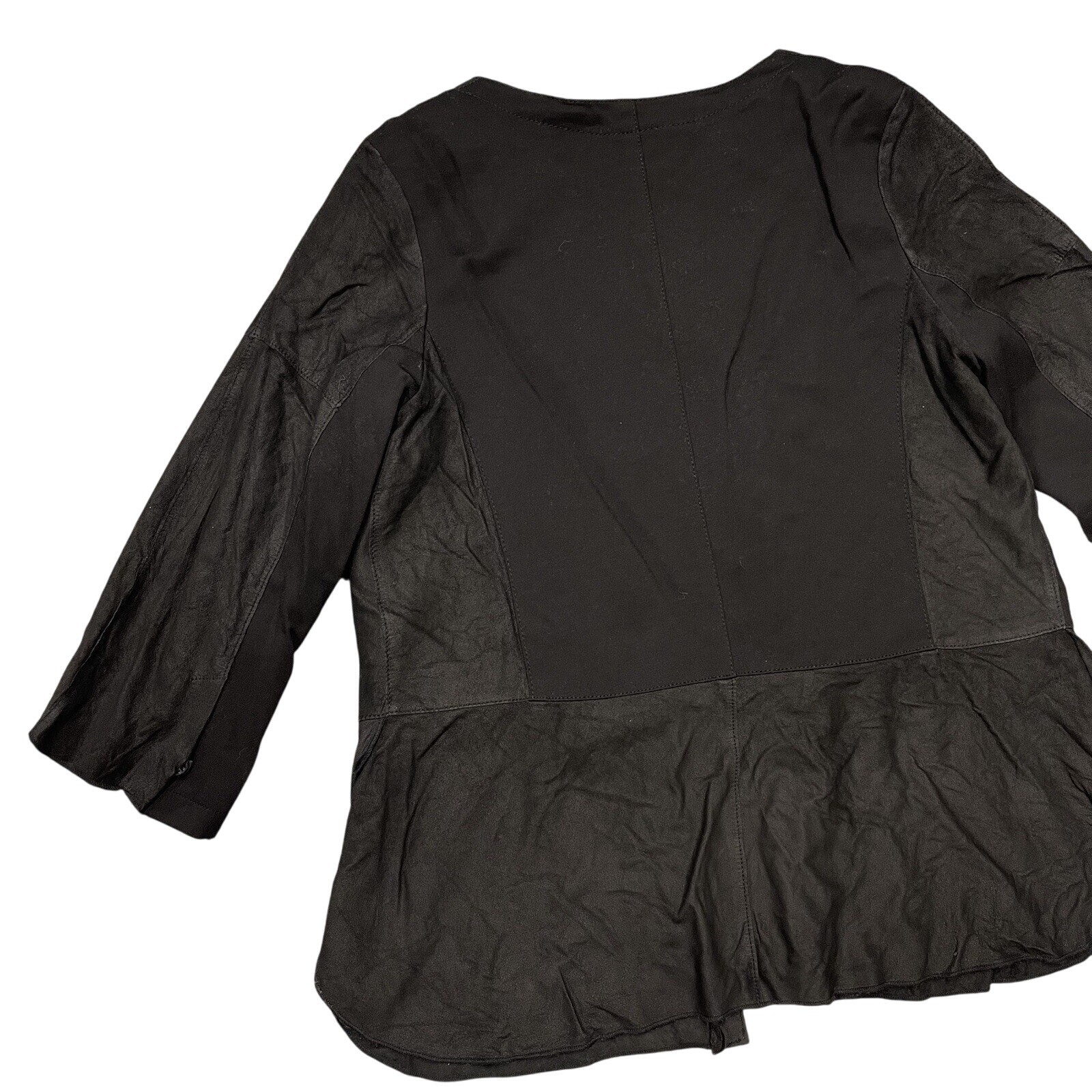 My Tribe Black Suede Leather Jacket Light Weight Medium