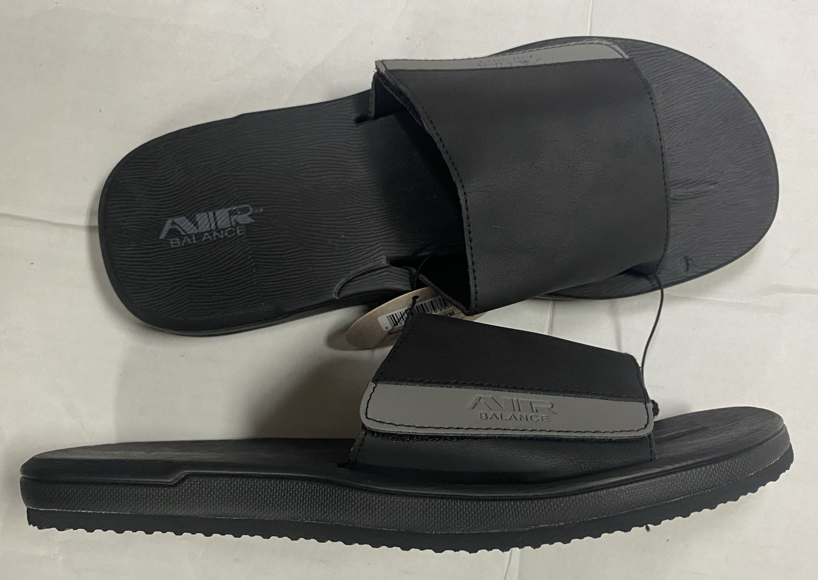 Air Balance Flip Flops Adjustable Black Slide Sandals Men’s Size 8 9 10 11 12 13