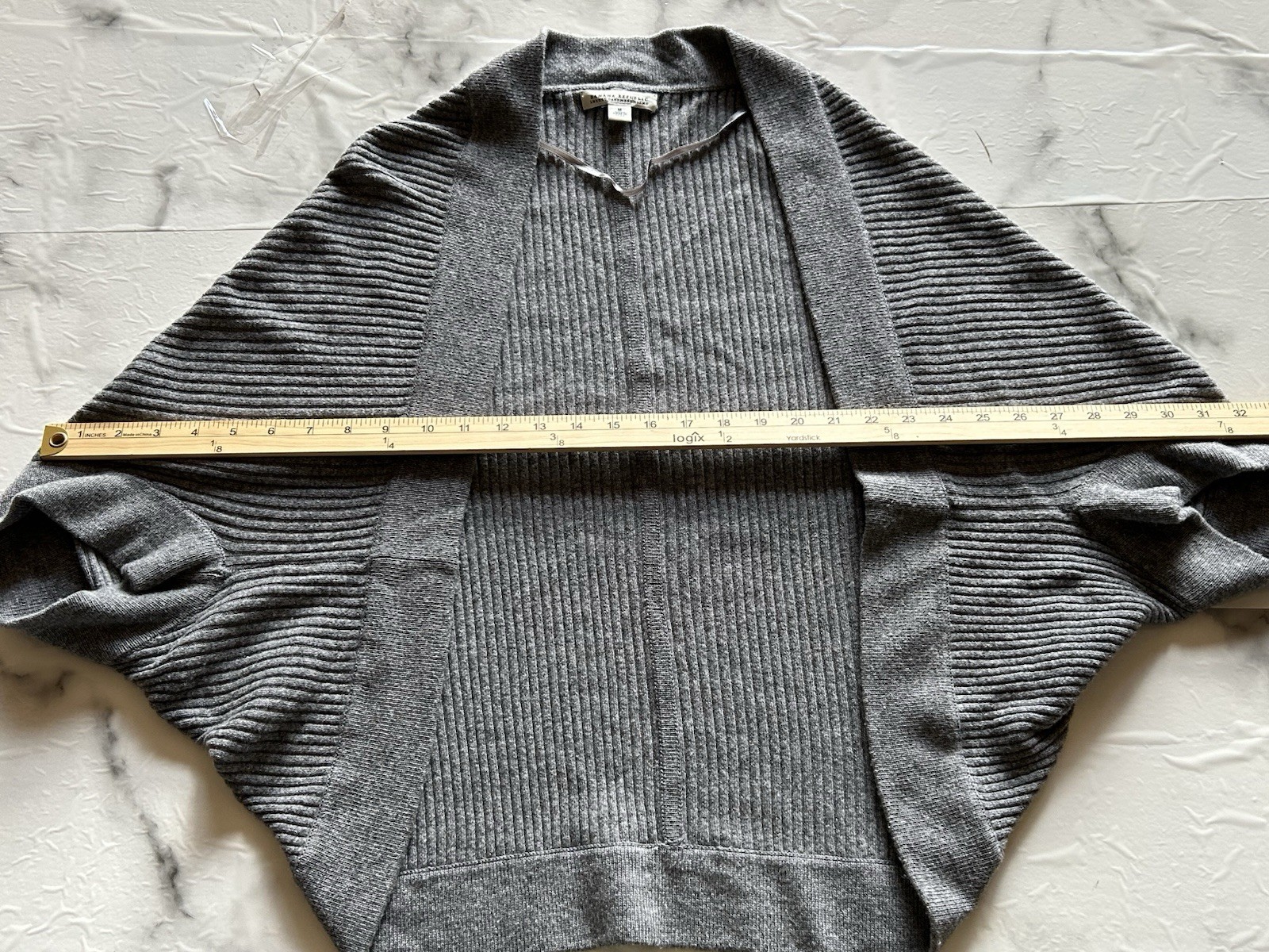 Banana Republic Cardigan Women’s Medium Gray Open Batwing Sleeves Boho Preppy