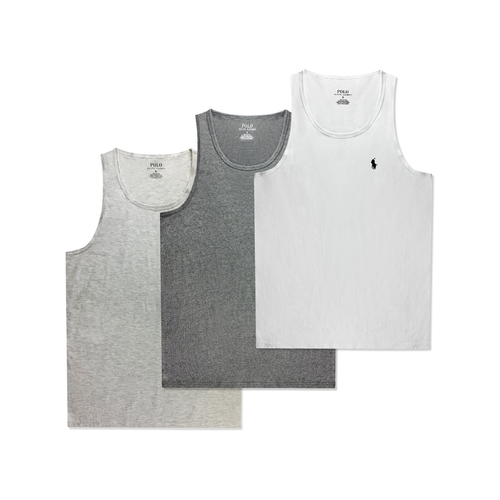 Polo Ralph Lauren Men’s 3-Pack 100% Cotton Tank Tops Soft Classic Fit NWT