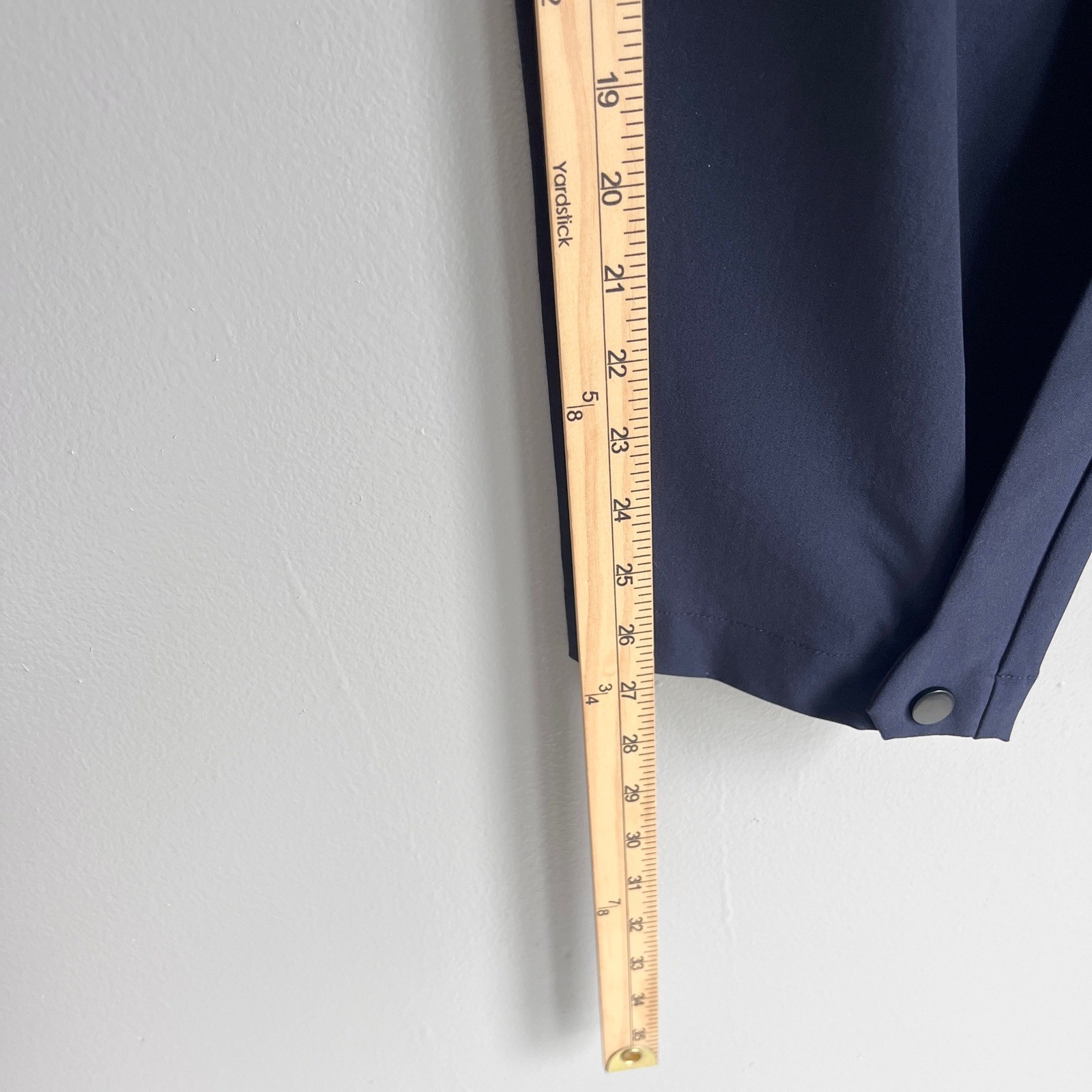 Paskho Sanctuary Navy Travel Snap Ankle Pants Pockets Womens Size L *40 Waist