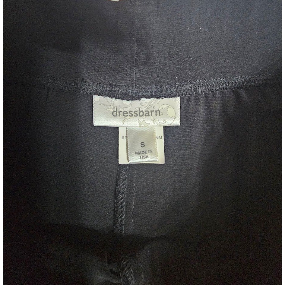 Dressbarn Womens Black Wide Leg Tie Waist Palazzo Pants Small Made in USA
