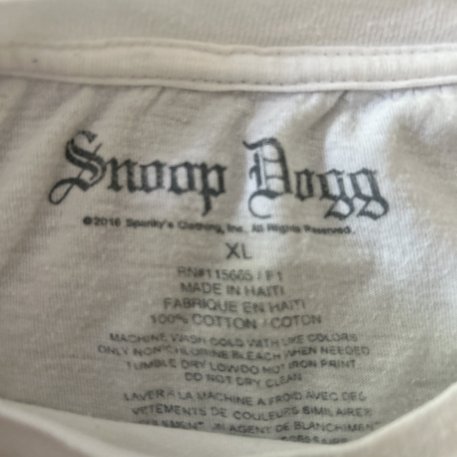 Vintage Snoop Doggy Dogg Gin & Juice Hip Hop West Coast Rap Worn T-shirt sz XL