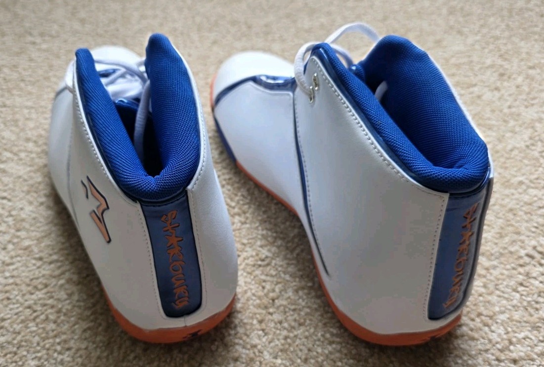 Starbury Basketball Shoes Stephon NY Marbury High Tops White/Blue/Orange