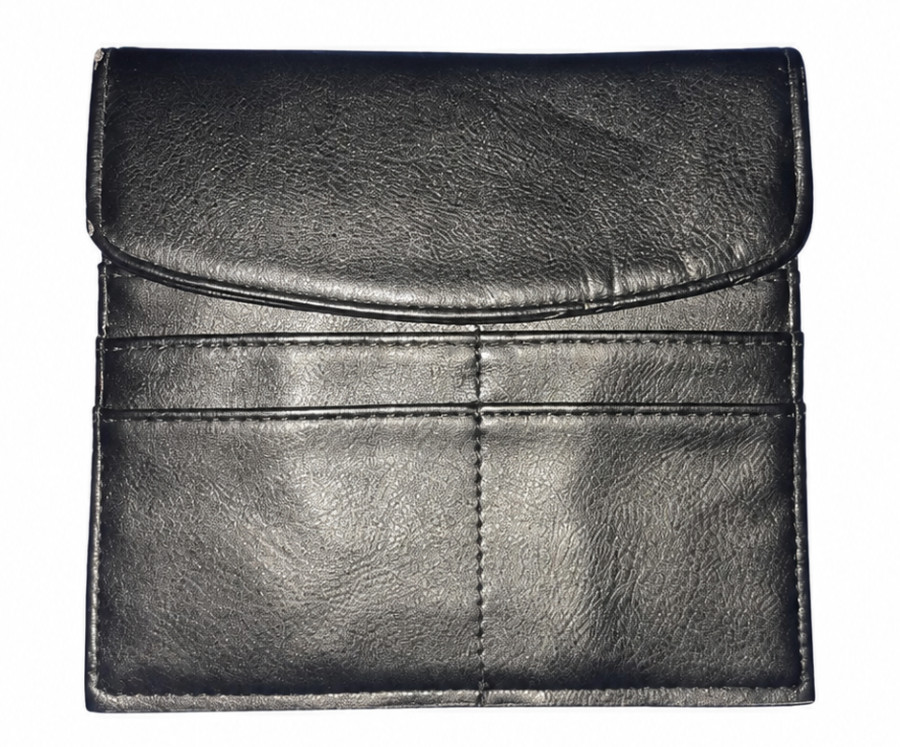Black Leather Credit Card Holder Wallet RFID Blocking Slim Front Pocket Unisex