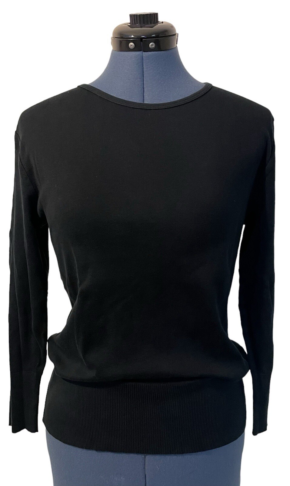 Ralph Lauren Black Label Black Oversized Balloon Sleeve Knit Top Capsule XL
