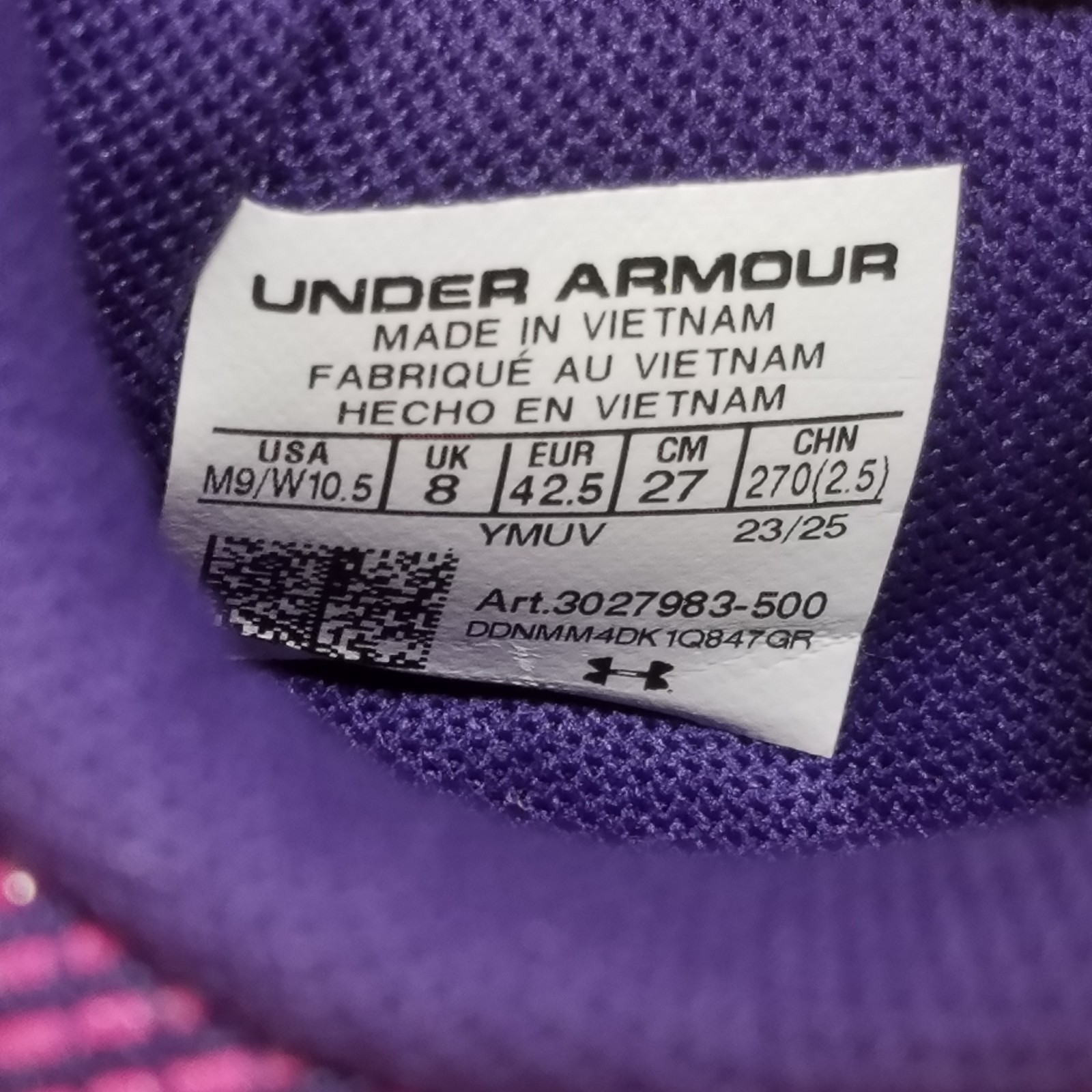 Under Armour Curry Series 7 “Curry World Tour” 3027983-500 Size M 9 / W 10.5