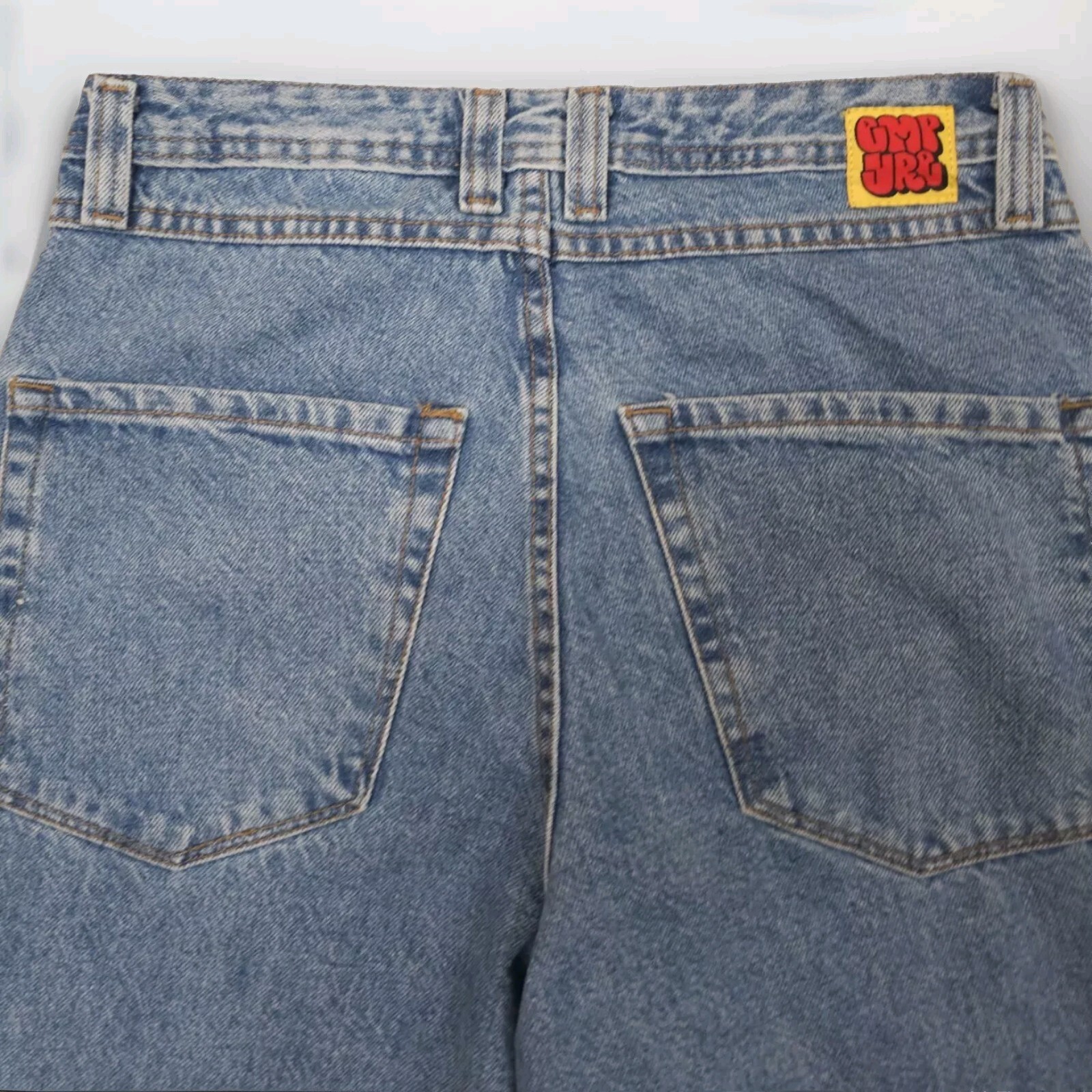 Empyre Jeans Blue Light Wash Straight Leg Denim Mid Rise 90s Grunge Hip Hop 28