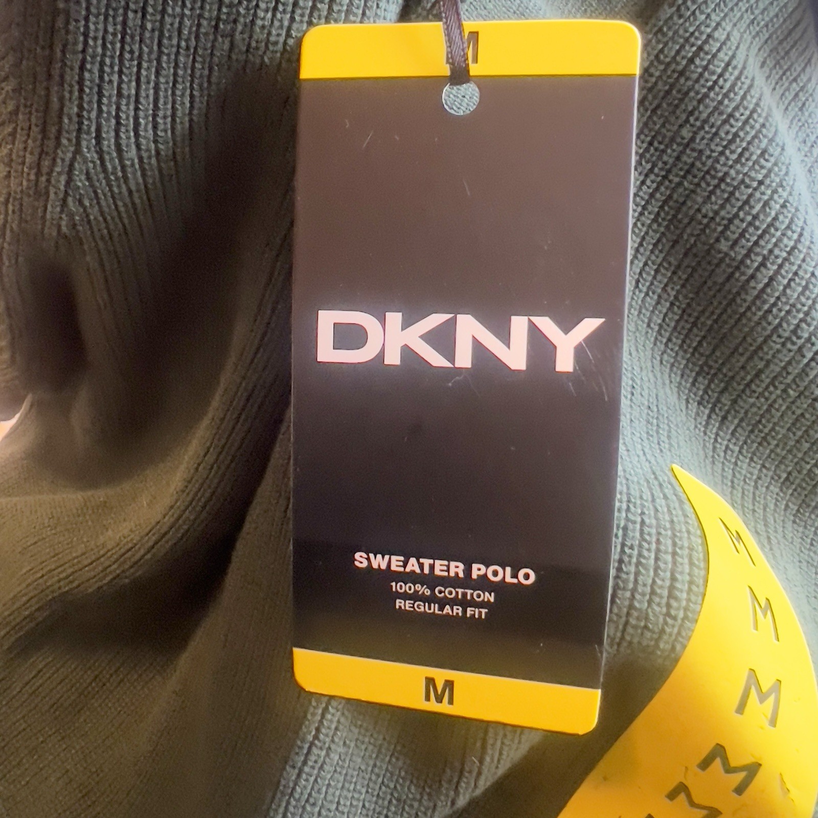 DKNY Men’s Sweater Polo Size Medium Green $89