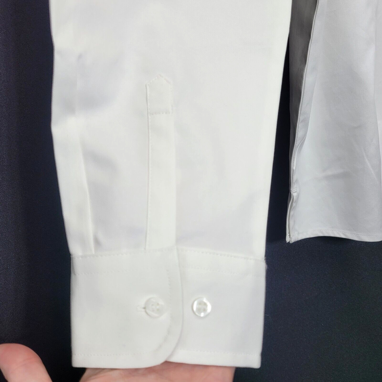 Harriton Button Down Long Sleeve Ladies Darted Oxford Shirt White Size XL