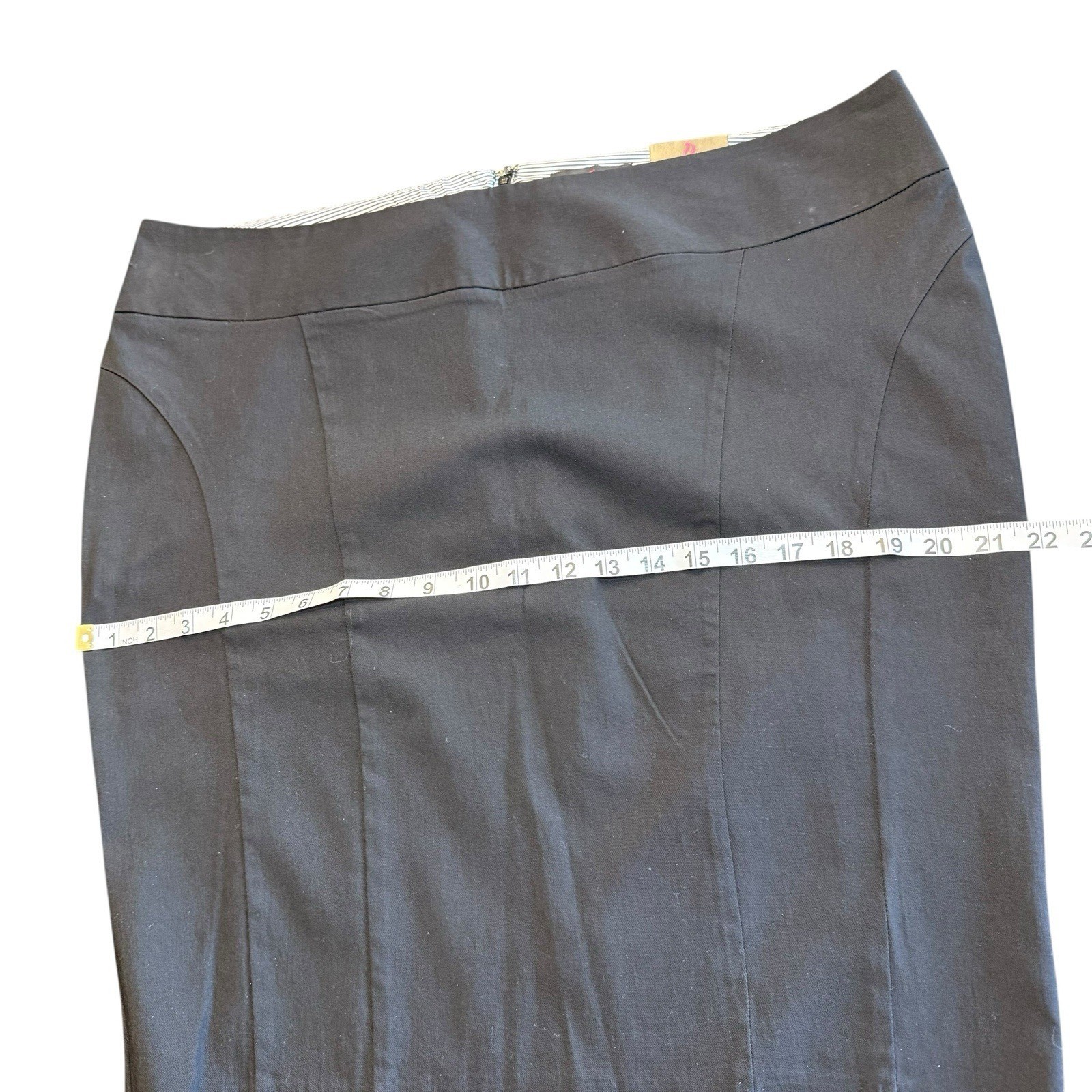 Black Pencil Skirt Plus Rayon Nylon Spandex 515611-004 Sz 18 NEW