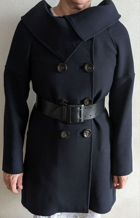 women sportmax coat navy knit 38