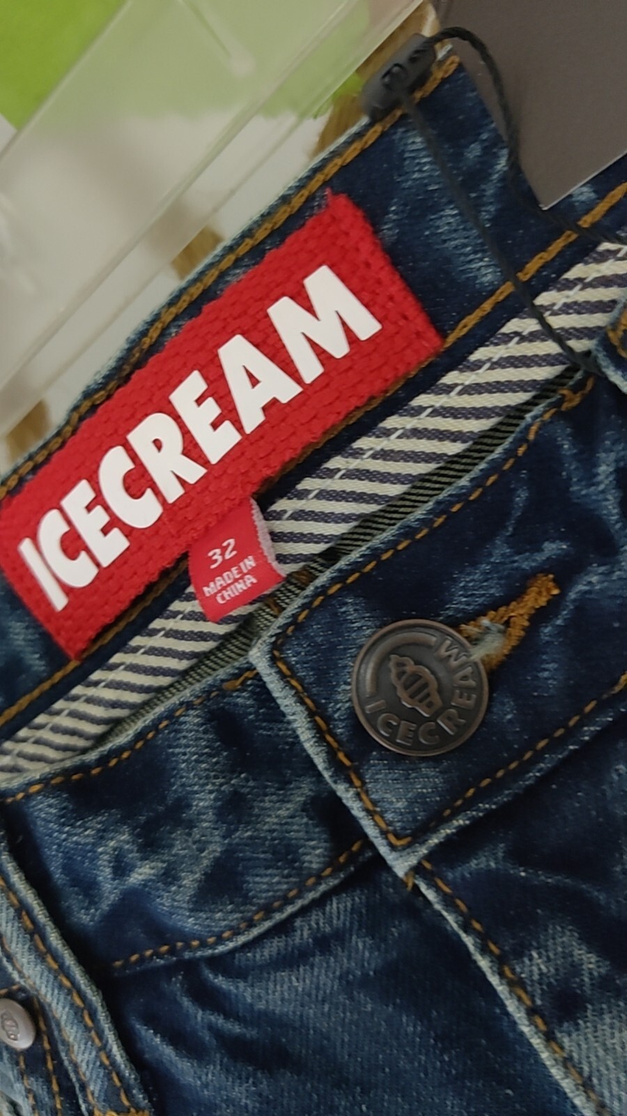 NWT BBCICECREAM PATCHED STONE WASHED MEN’S JEANS 7 SIZES 30-42 US FREE SHIPPING