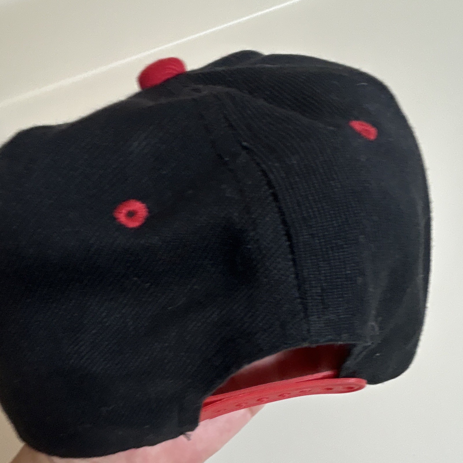 New League Snapback Hat Black/Red One Size Adjustable Monster Graphic Print