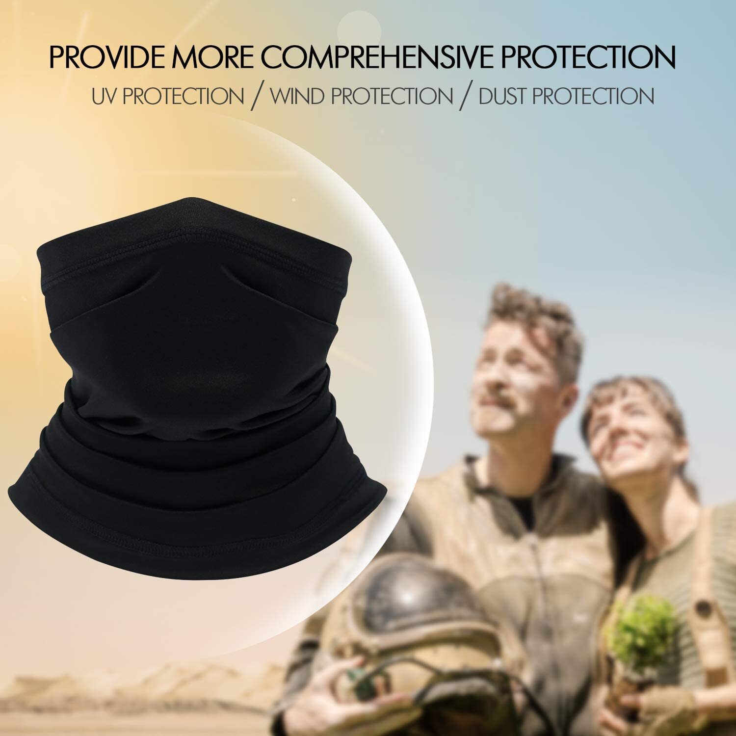 Neck Gaiter Elastic Face Mask Breathable UV Protection Scarf for Running Cycling