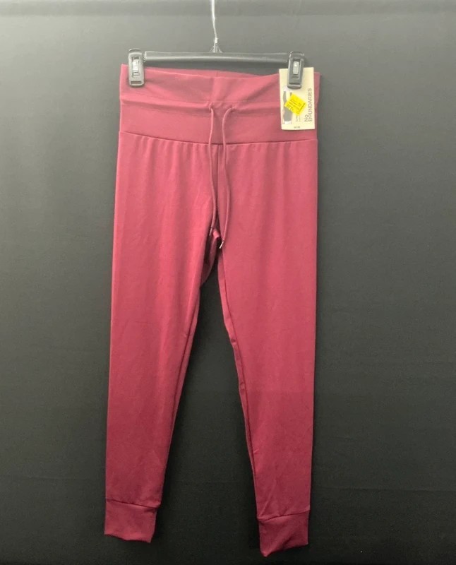No Boundaries Women’s High Rise Ankle Leggings Burgundy S/M Stretch