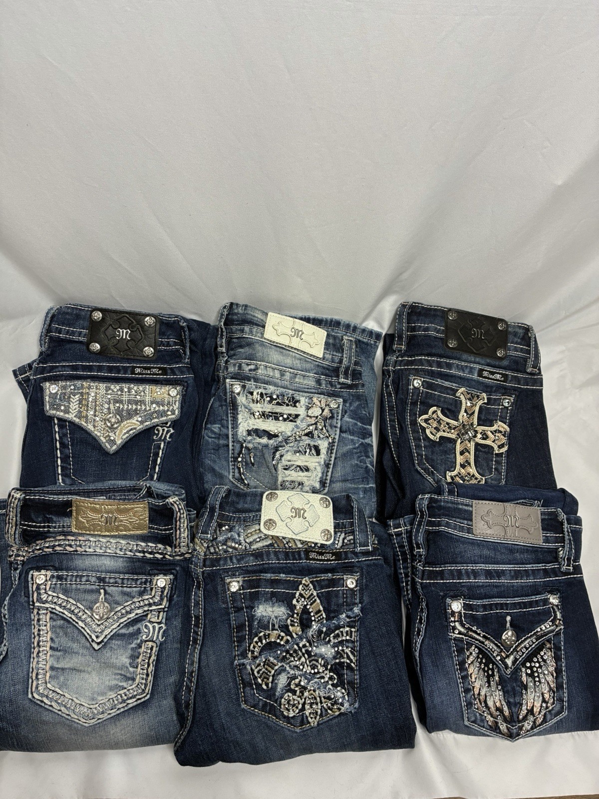 Bulk Of Miss Me Jeans Sz 27 Embellished Bling Rhinestone Western Y2K