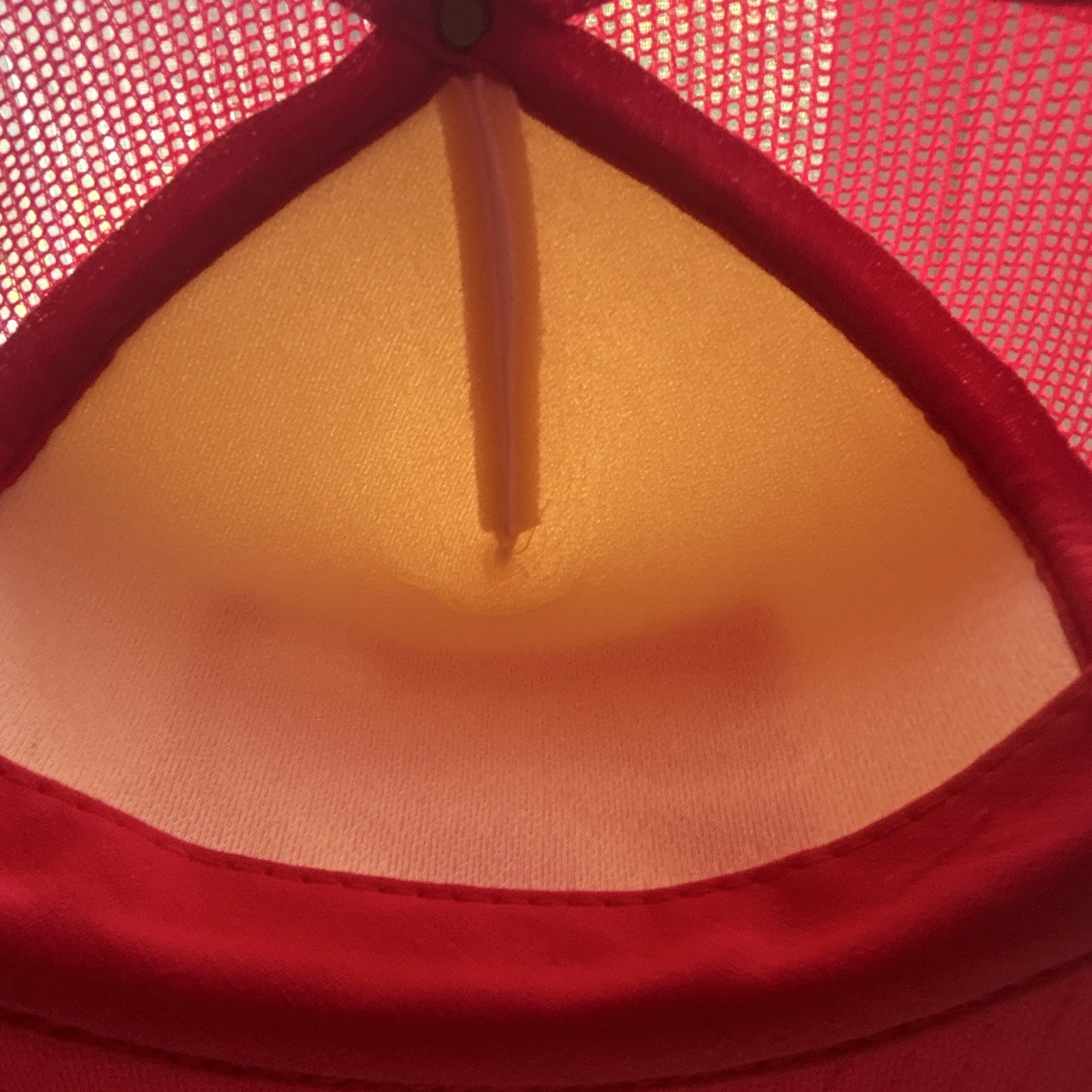 Otto Red/White Trucker Hat Solid Mesh Back Adjustable Snapback One Size Men