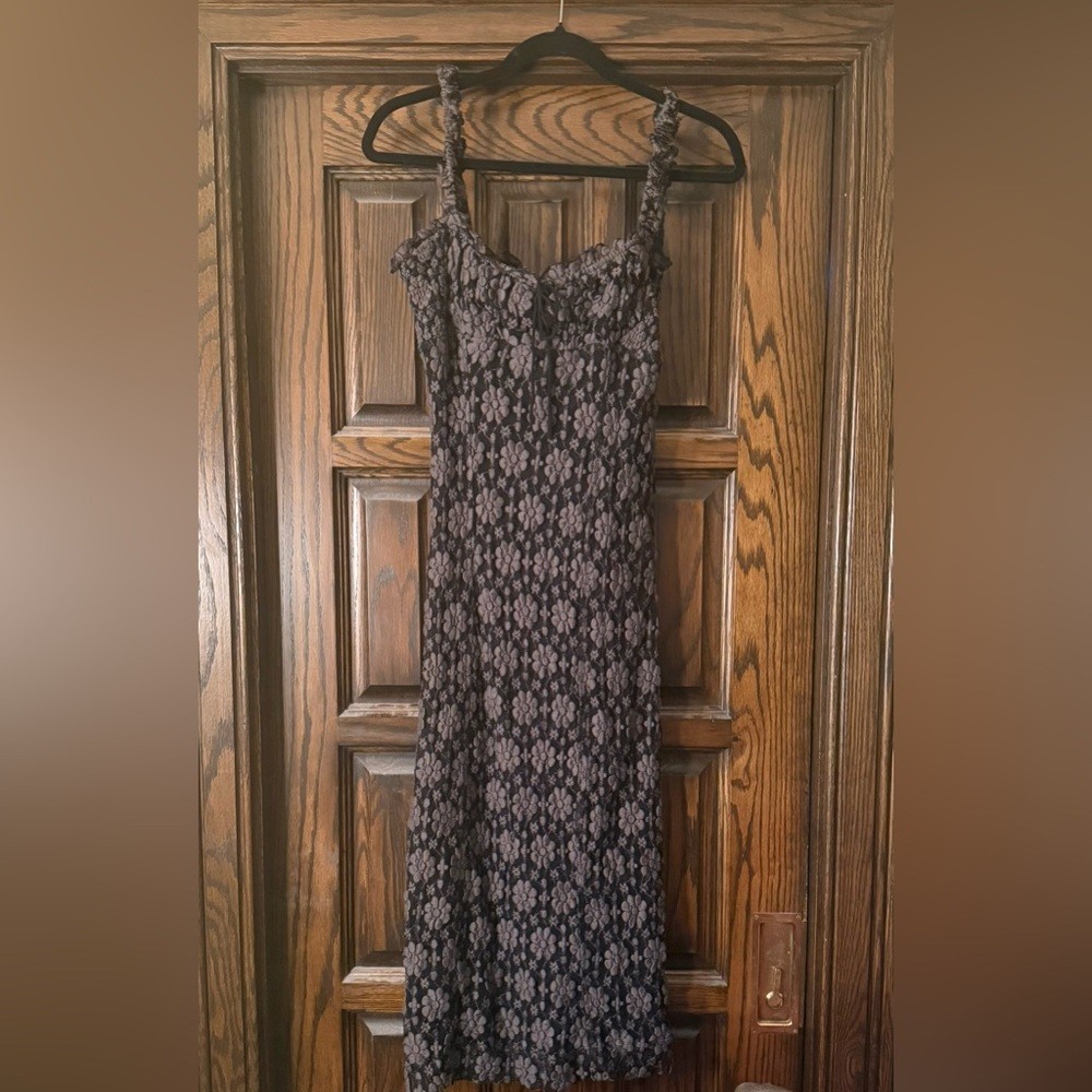 Free People crochet bodycon midi dress