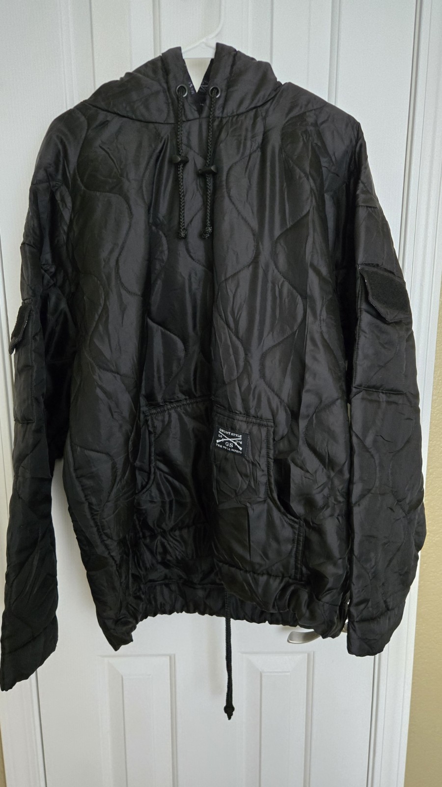 Grunt Style Pullover Woobie Hoodie Quilted Black Men’s Size XL Tactical Military