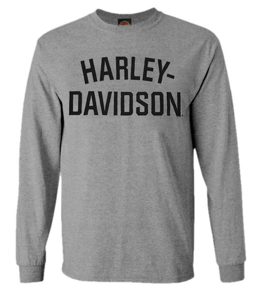 Harley-Davidson Men’s T-Shirt, Long Sleeve Tee, Heritage H-D Gray 30296638