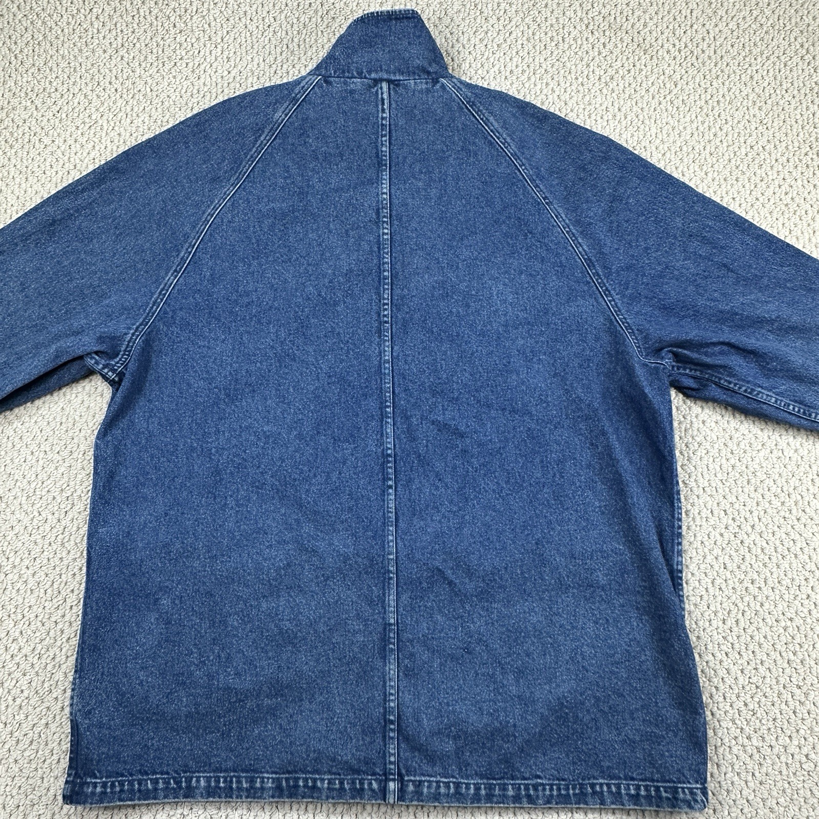 Vtg GAP Denim Jacket Oversized Fit Blue Fireman Lobster Clasp Outer Shell ONLY