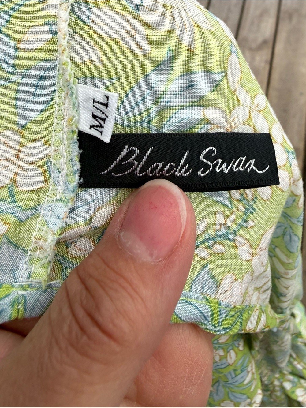 Black Swan Light Green Floral Dress