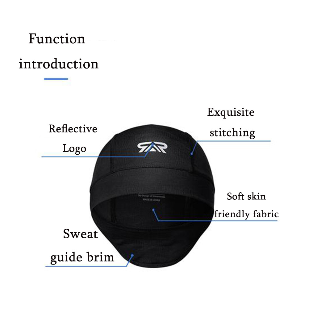 1/2 Sweat Wicking Skull Cap Cooling Helmet Liner Beanie Hats for Cycling Workout