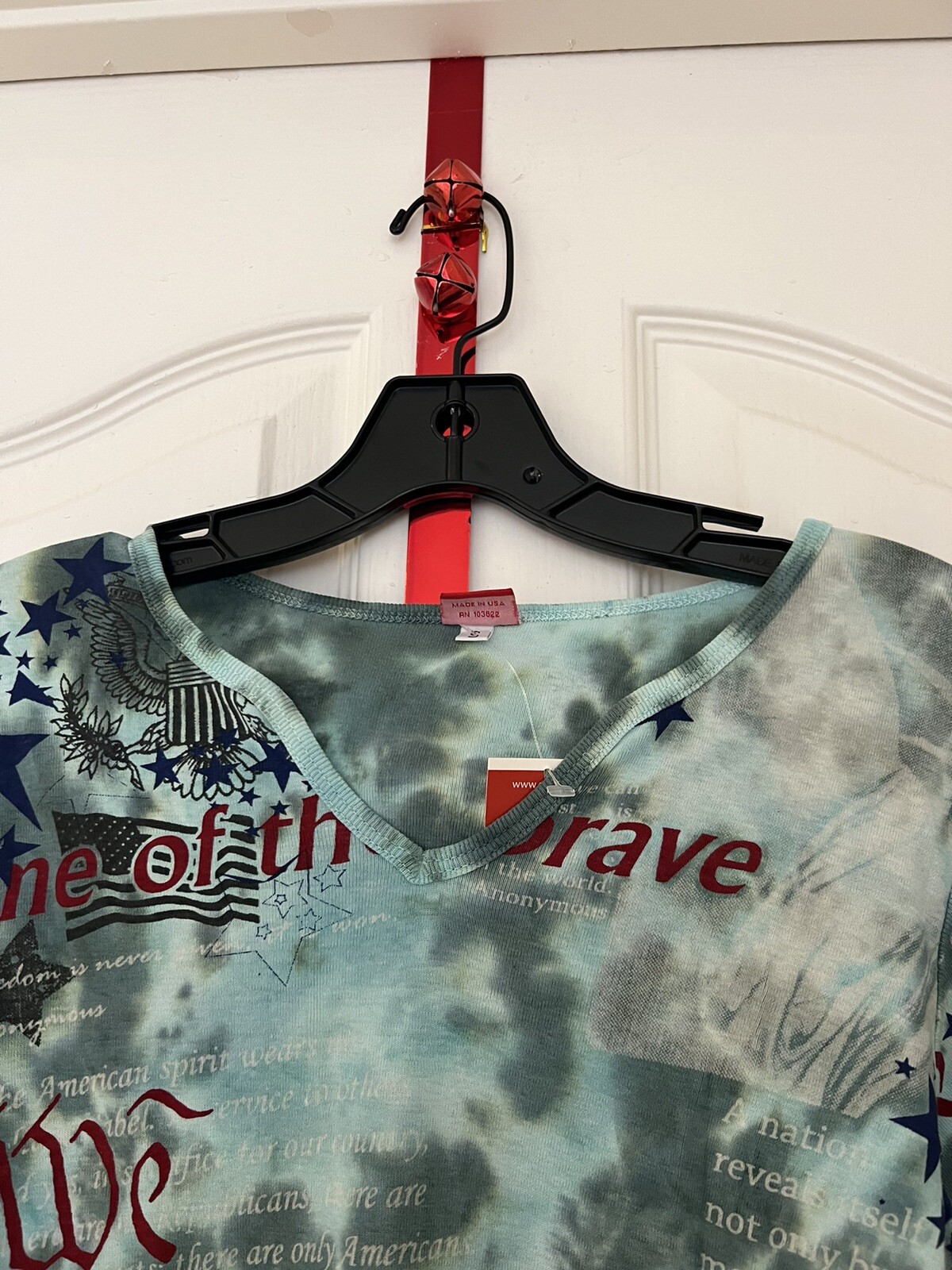 NWT Glima Tee Top Printed Tie Dye 100% Cotton Green America Sz Small Juniors