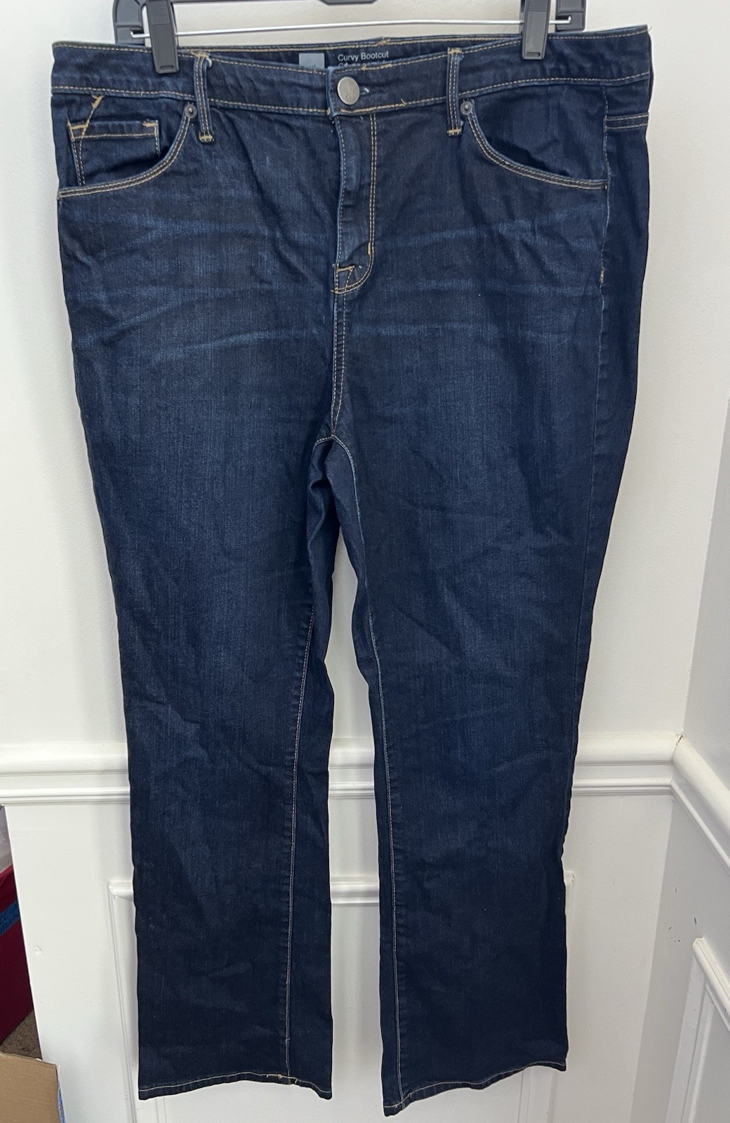 Mossimo Women’s Curvy Bootcut Blue Jeans 99% Cotton 1% Spandex Size 14 S/C