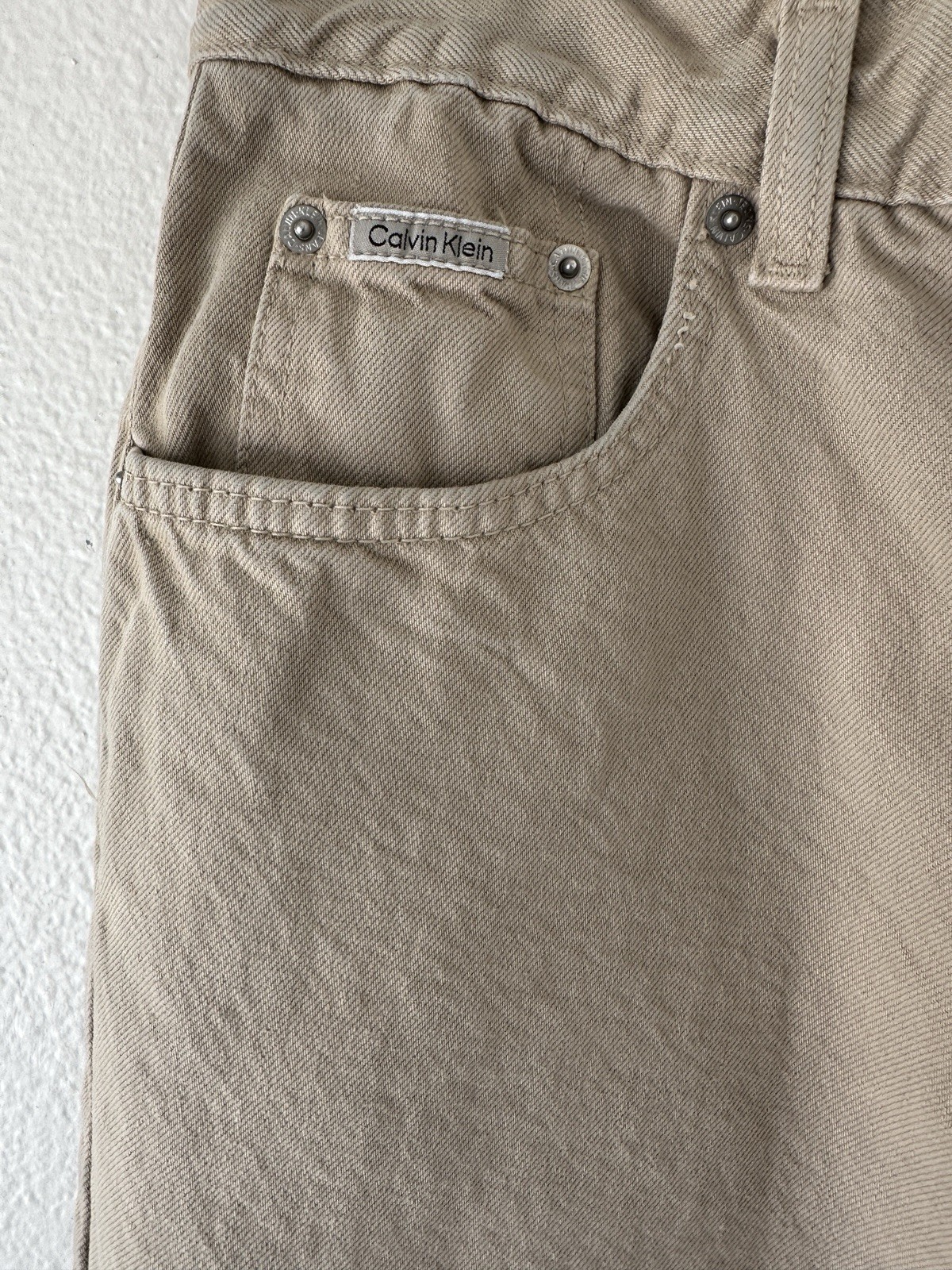 Vintage Calvin Klein Jeans Men’s 32 Tan Made in USA Easy Fit Y2K 90s Denim