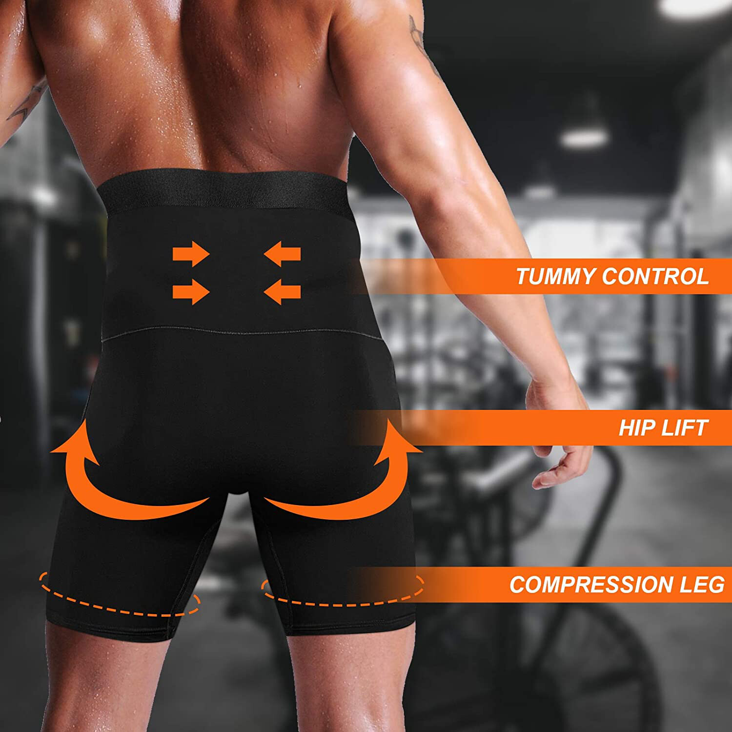 Men’s Tummy Control Shapewear High Waist Slimming Underwear Shorts Boxer Briefs