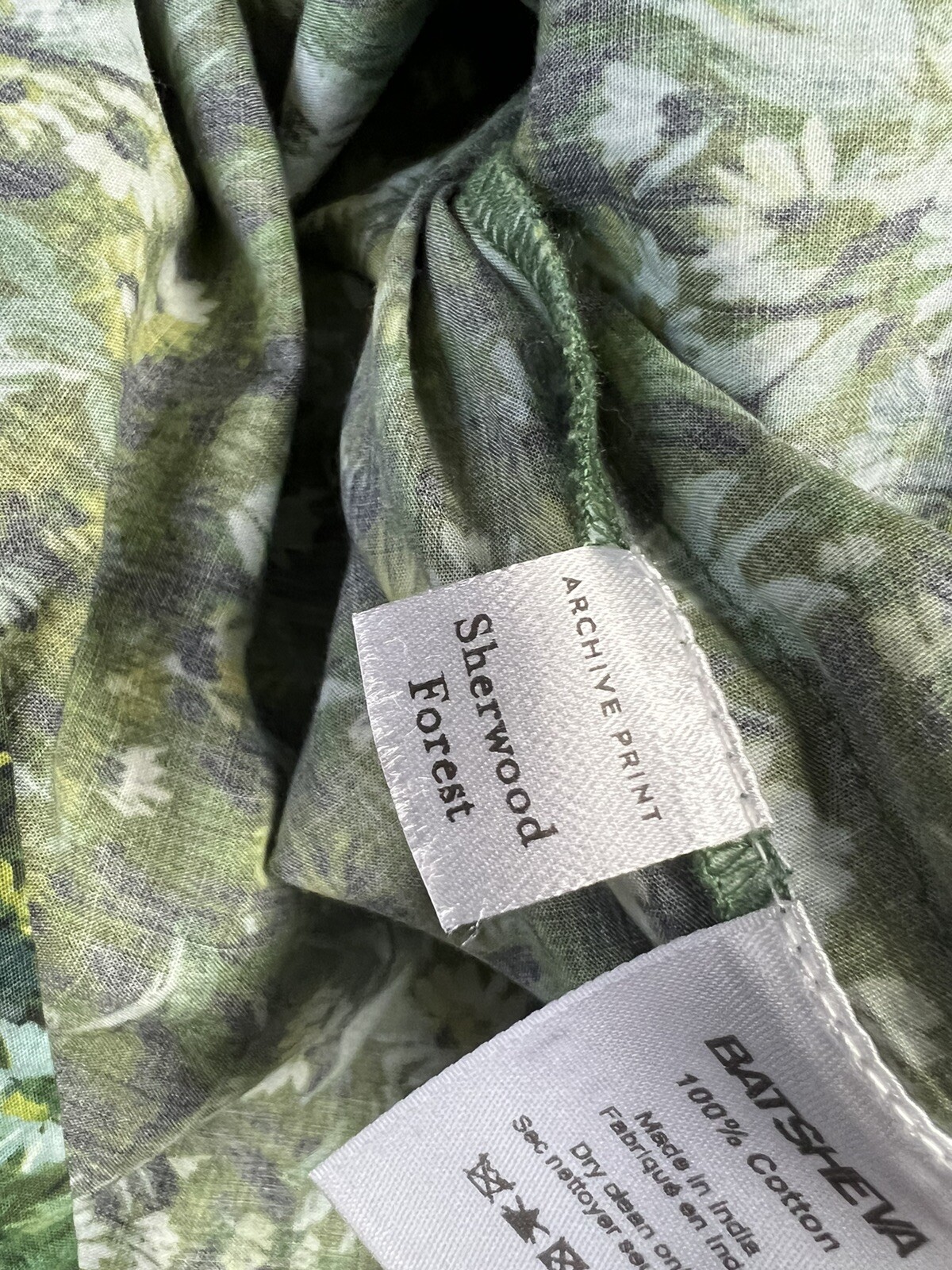 Batsheva x Laura Ashley Beaumaris Shift Dress Sz 0 Sherwood Forest Floral Green