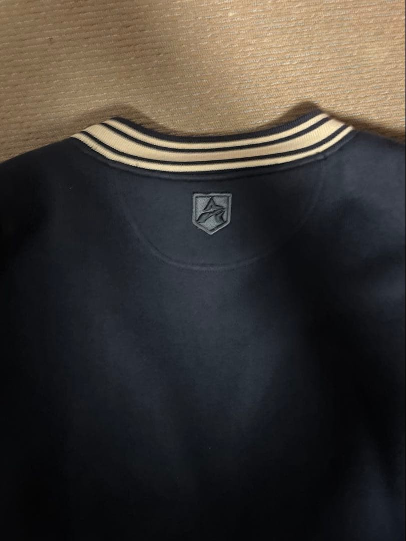 AVIREX Stadium Jacket Blouson Coat Men Size XL Navy Genuine