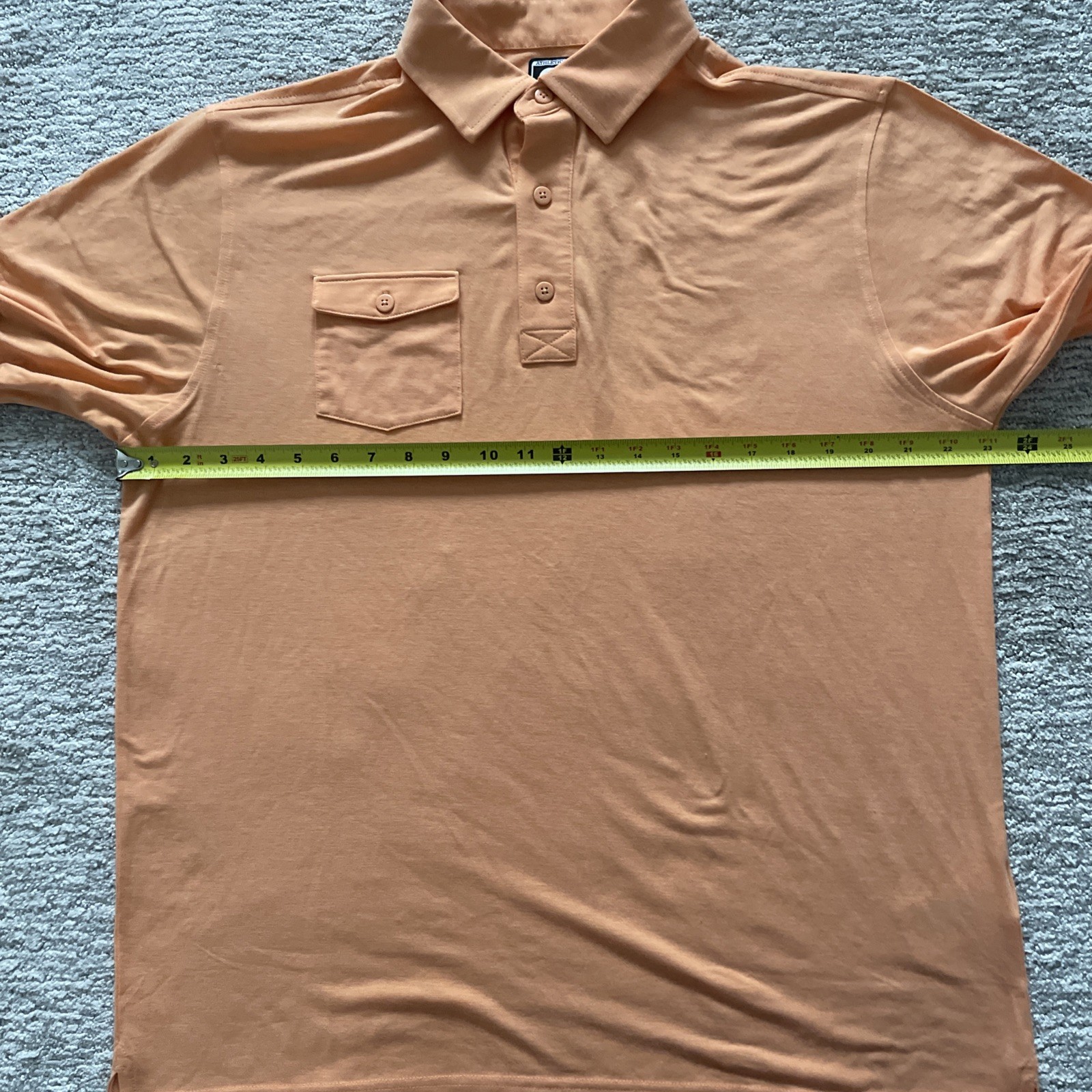 FootJoy ProDry Performance Chest Pocket Polo Mens Large Orange Golf Athletic Fit