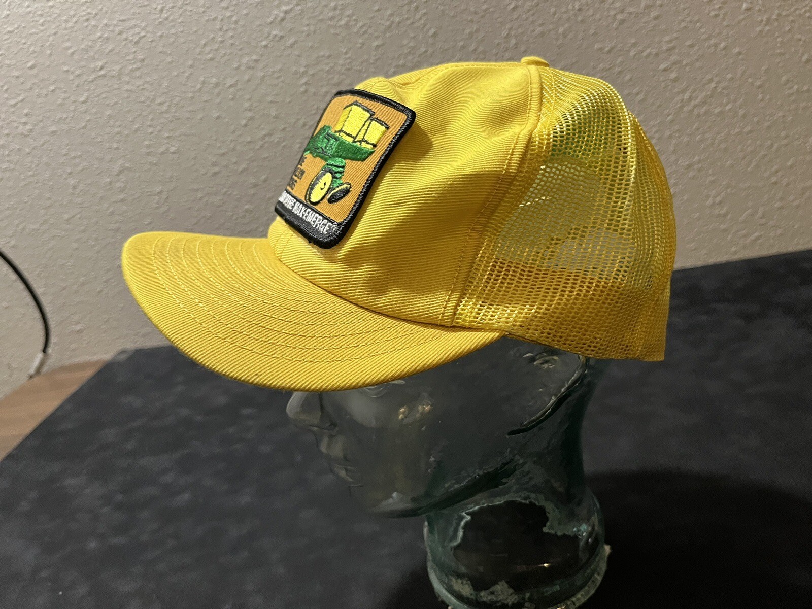John Deere Tractor Plow Trucker 1970s Hat Vintage Snapback USA Louisville Mfg Co