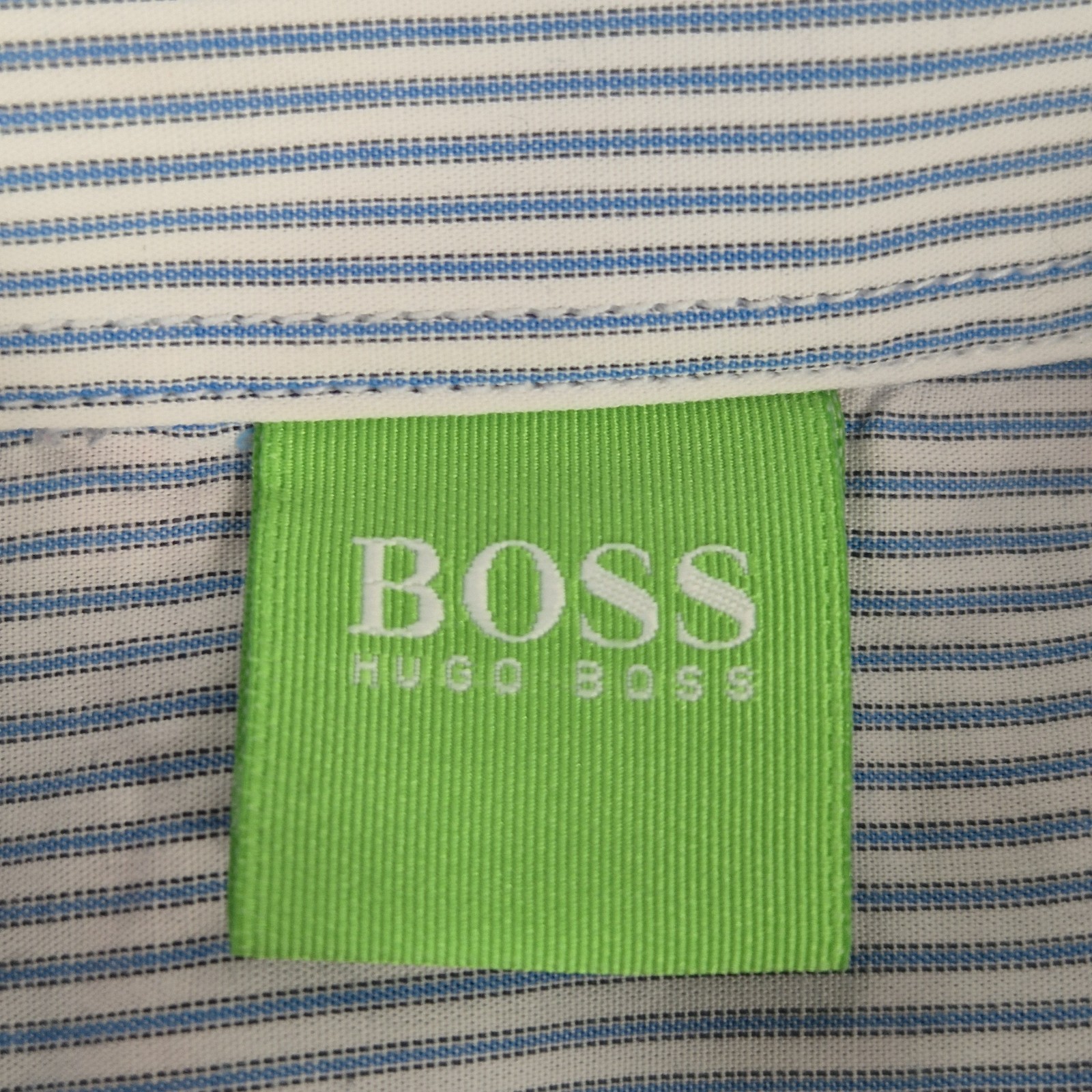 Hugo Boss Checked Button Up Long Sleeve Shirt Men’s L Blue Green White