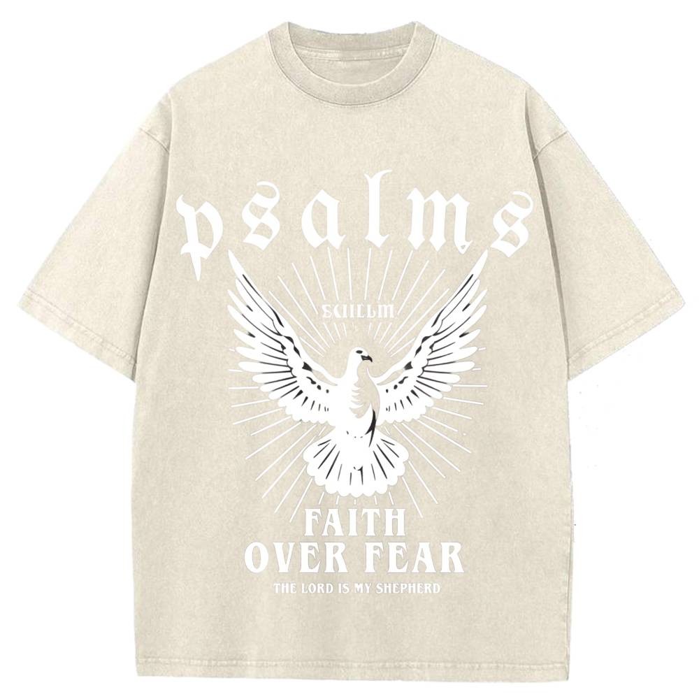 100% Cotton Oversized T-Shirt, Psalms Dove Vintage Streetwear Unisex Tee