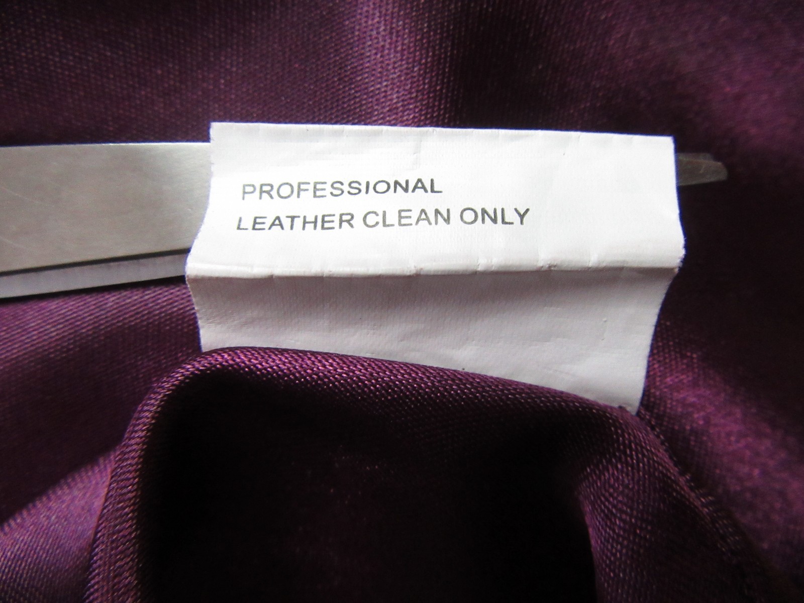 My Tribe V-Neck Real Leather Trim Sleeveless Solid Purple A line Dress Size S