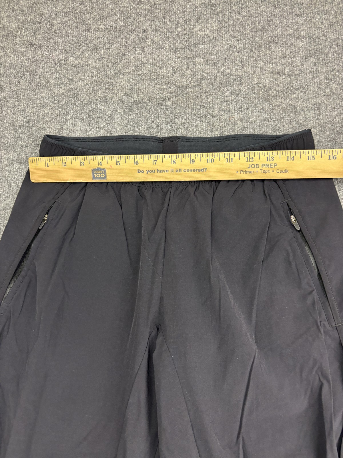 Paskho Jogger Pants Mens Large 35×30 Black Lightweight Elastic Waist Zip Pockets