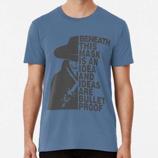 Ideas Are Bulletproof V For Vendetta Size S to 5XL Made in the USA T-Shirt